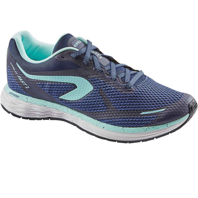 WOMEN'S RUNNING SHOES KIPRUN FAST - BLUE/GREEN