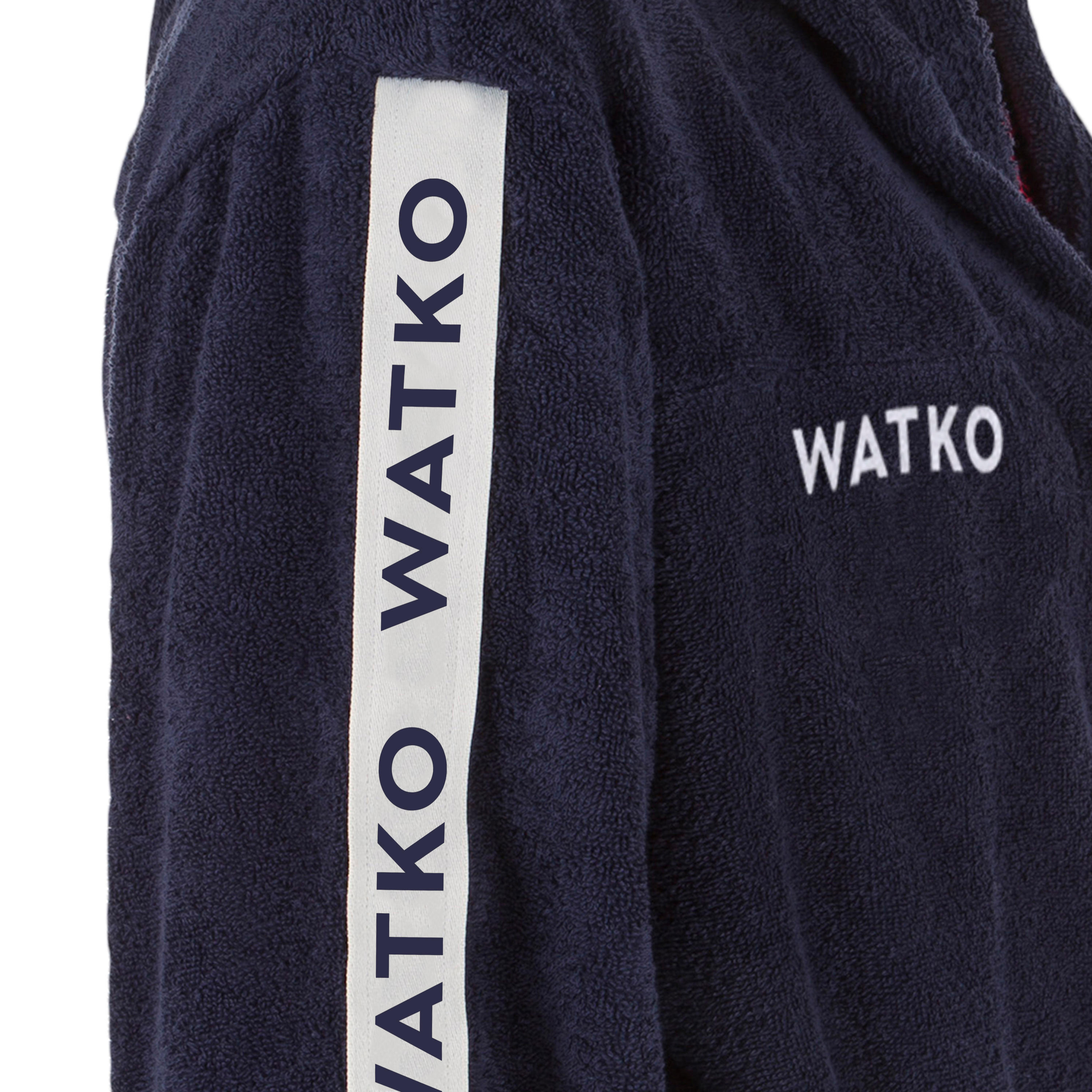 WOMEN'S WATER POLO THICK COTTON BATHROBE 500 - NAVY BLUE 5/8