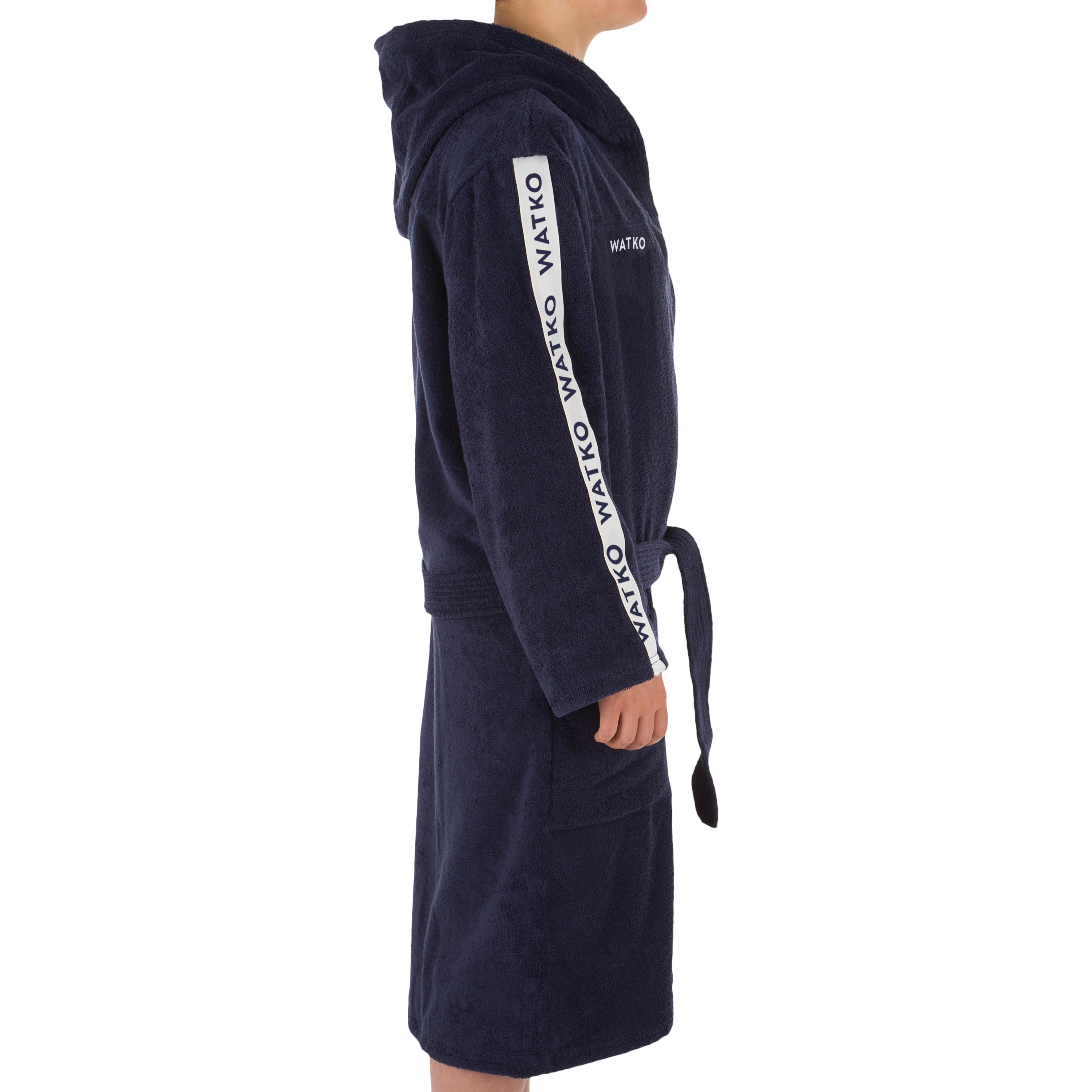 WOMEN'S WATER POLO THICK COTTON BATHROBE 500 - NAVY BLUE 4/8