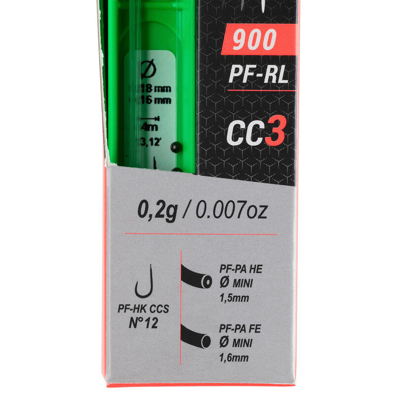 PF-RL900 CC3 0,2 g/n°12 zsebpeca finomszerelékes pontyhorgászathoz