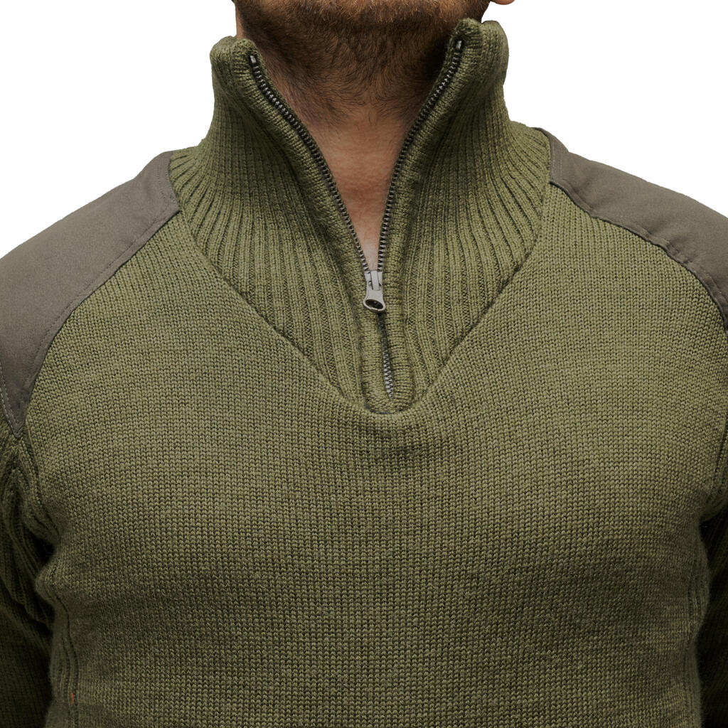 Windproof Wool Pullover - Green