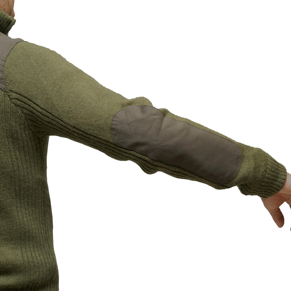 Windproof Wool Pullover - Green