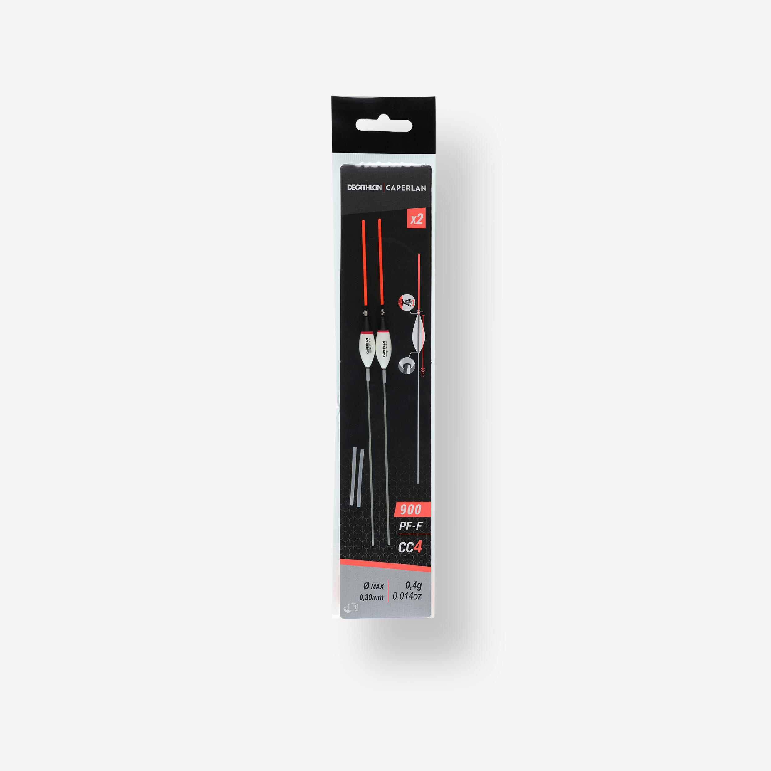 Lot De 2 Flotteurs Peche De La Carpe Au Coup Pf F900 Cc4 1 2g