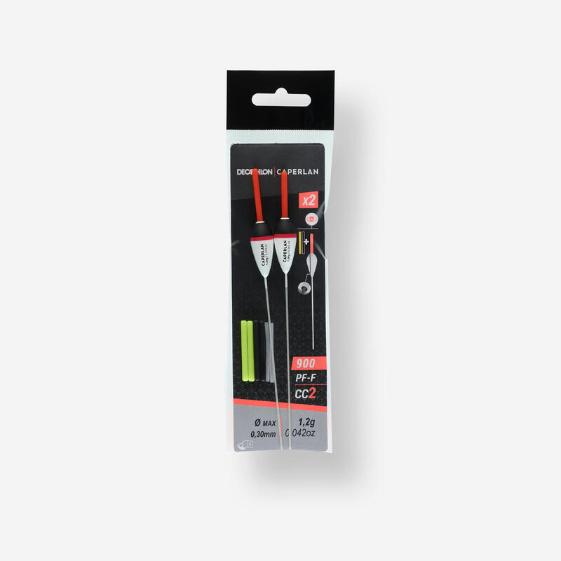 LOT DE 2 FLOTTEURS PECHE DE LA CARPE AU COUP PF-F900 CC2 1,2g