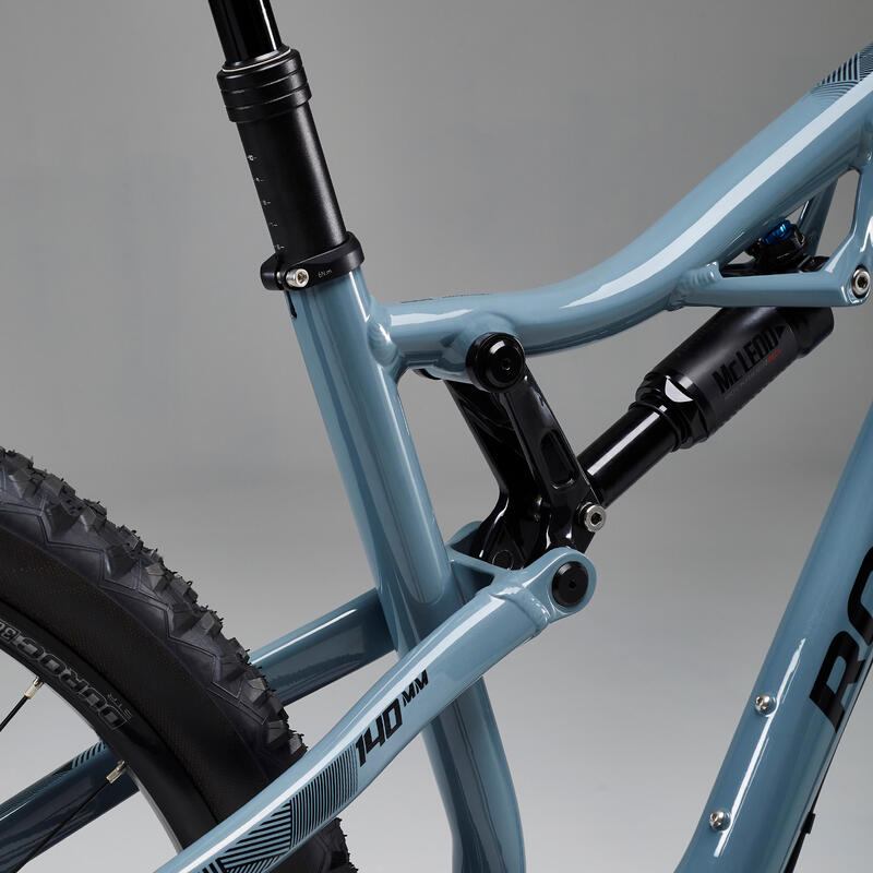 Bicicleta de montaña 29" doble suspensión aluminio 12 V Rockrider AM 100 S azul