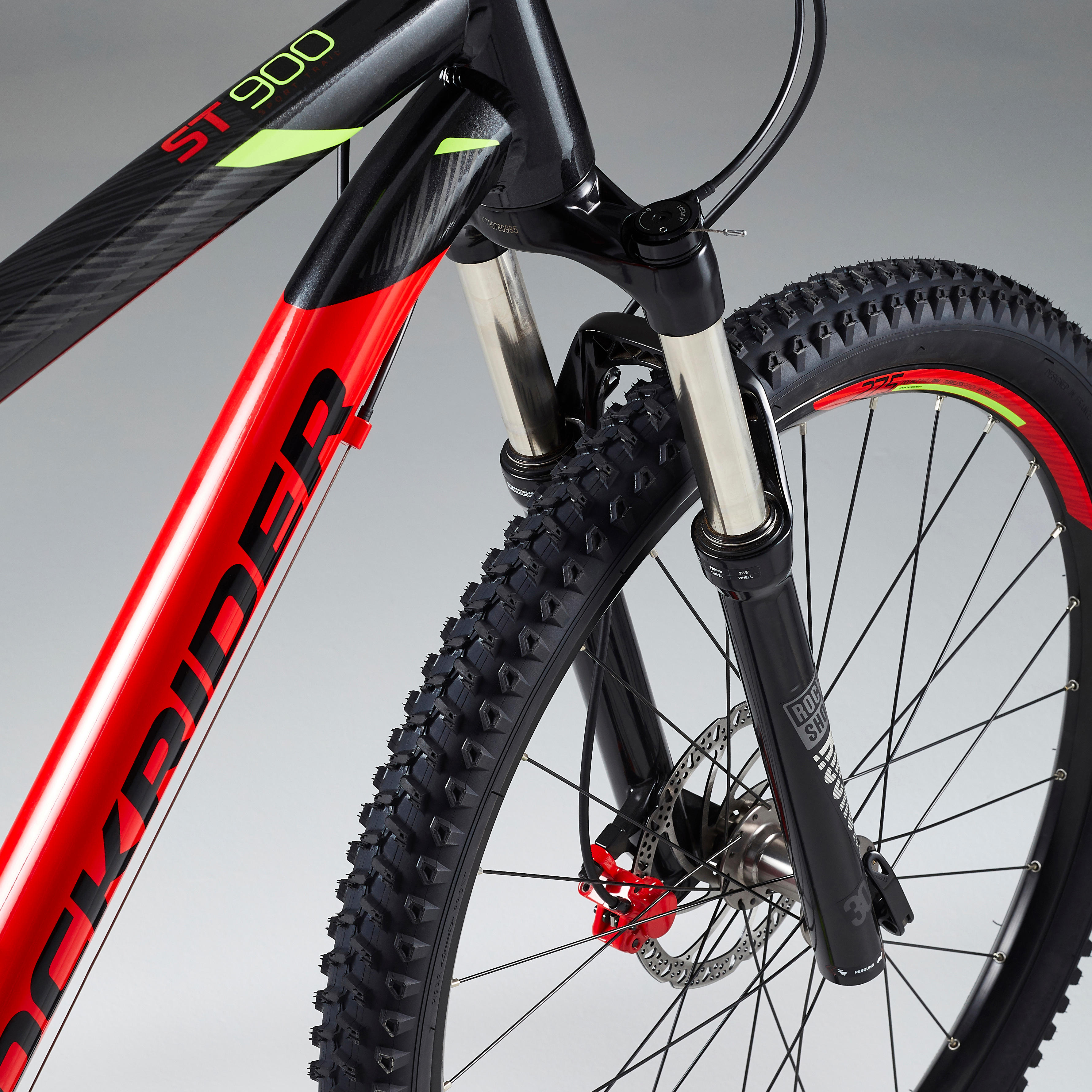 mountain bike black and red