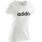 Adidas T-shirt voor meisjes wit met zwart logo op de borst