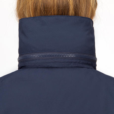 Жіноча куртка 300 для вітрильного спорту, водонепроникна - Темно-синя