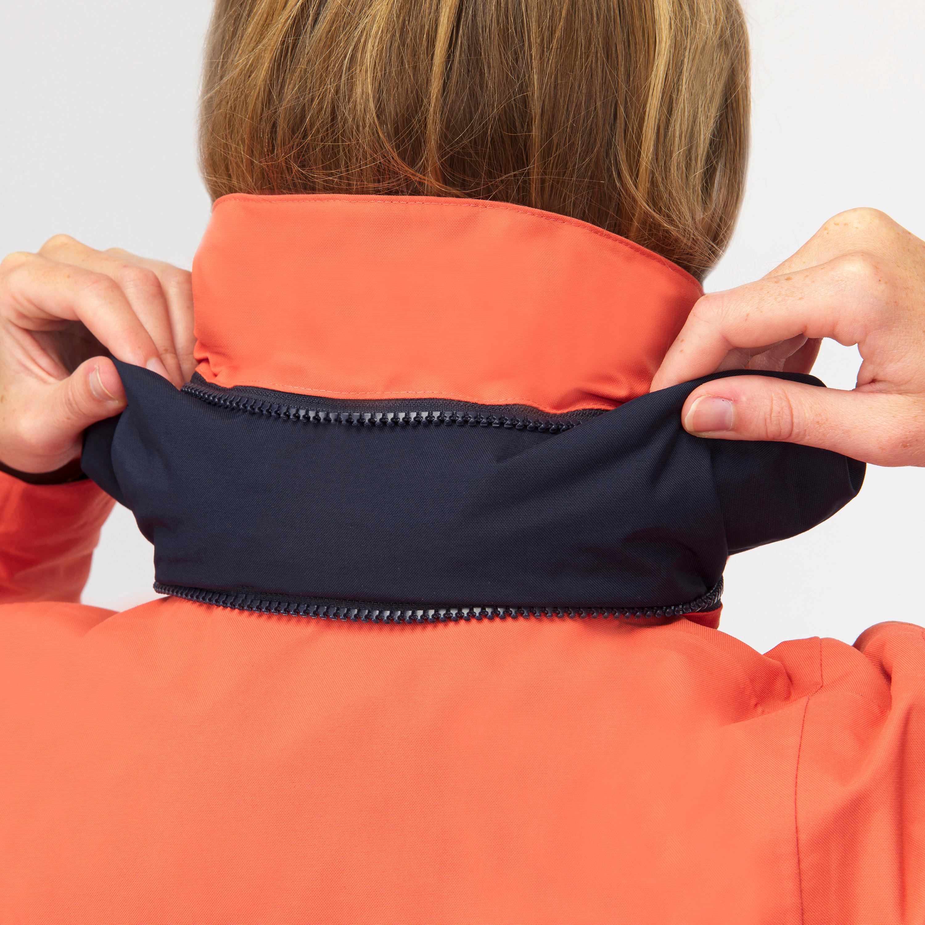 Women's Waterproof Wind-proof Rain Jacket SAILING 300 light red 9/21