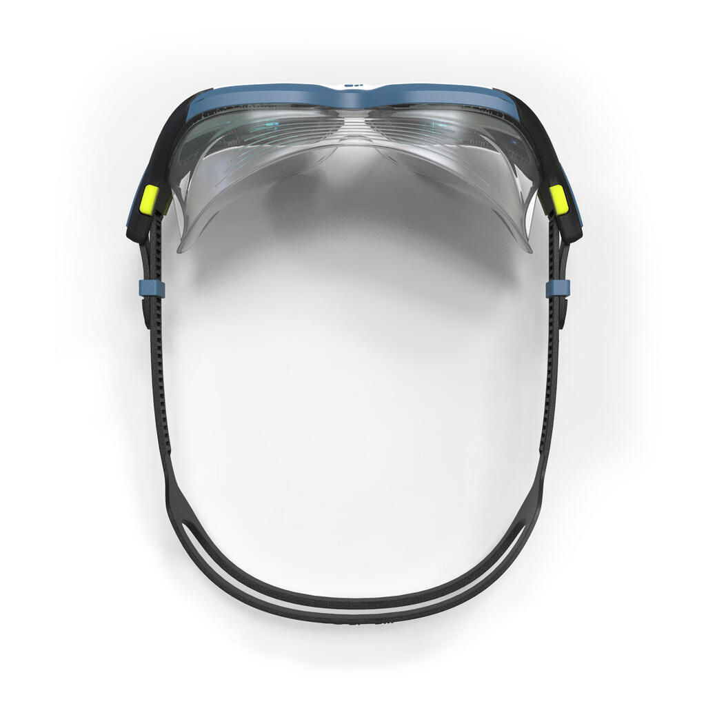 Masque de piscine Active - verres miroirs - grande taille - noir bleu
