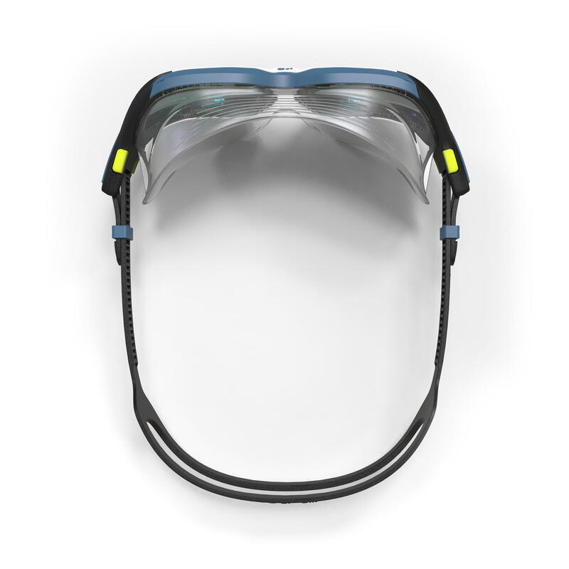 Masque de piscine Active - verres miroirs - grande taille - noir bleu