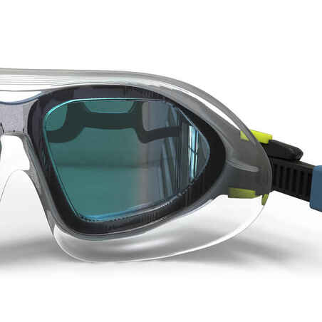 SWIMMING POOL MASK ACTIVE SIZE L MIRROR LENSES - BLUE / BLACK