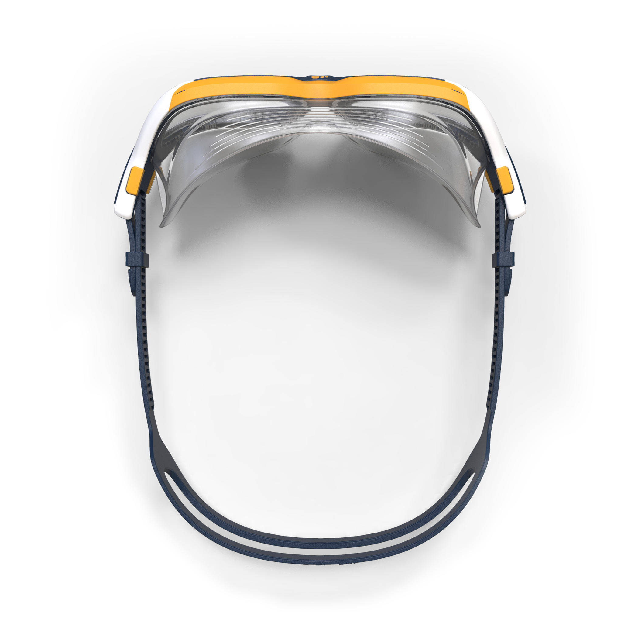 Swimming Pool Mask ACTIVE Size L Clear Lenses Wide Vision Yellow White -  4