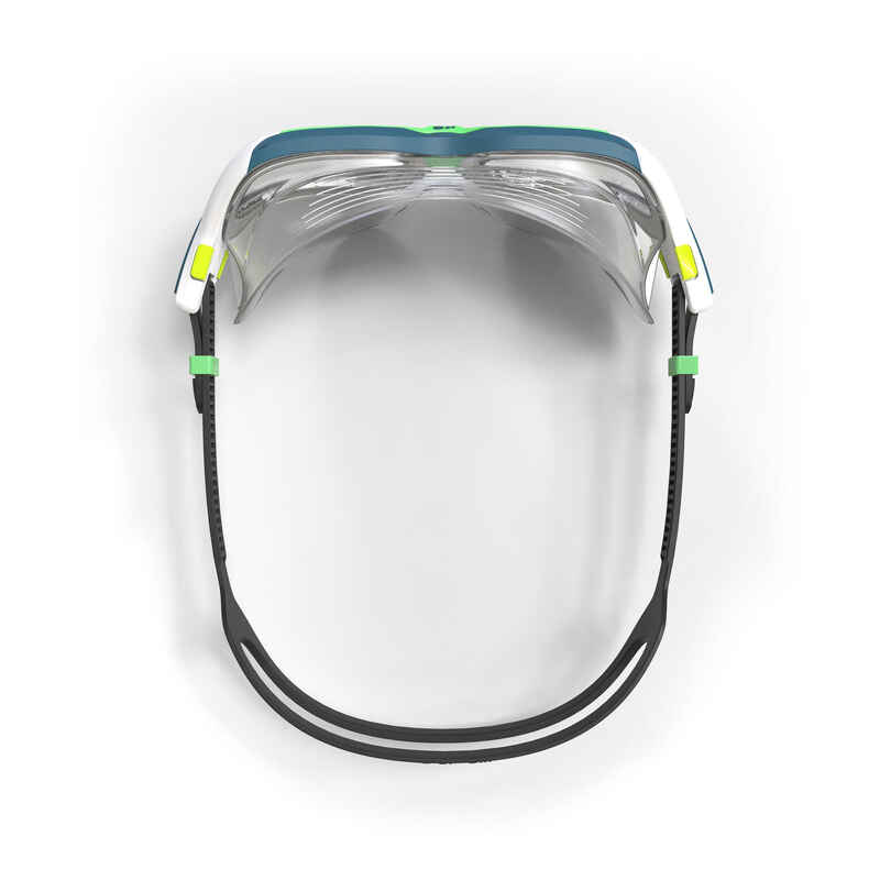 SWIMMING POOL MASK ACTIVE SIZE S CLEAR LENSES - GREEN / WHITE