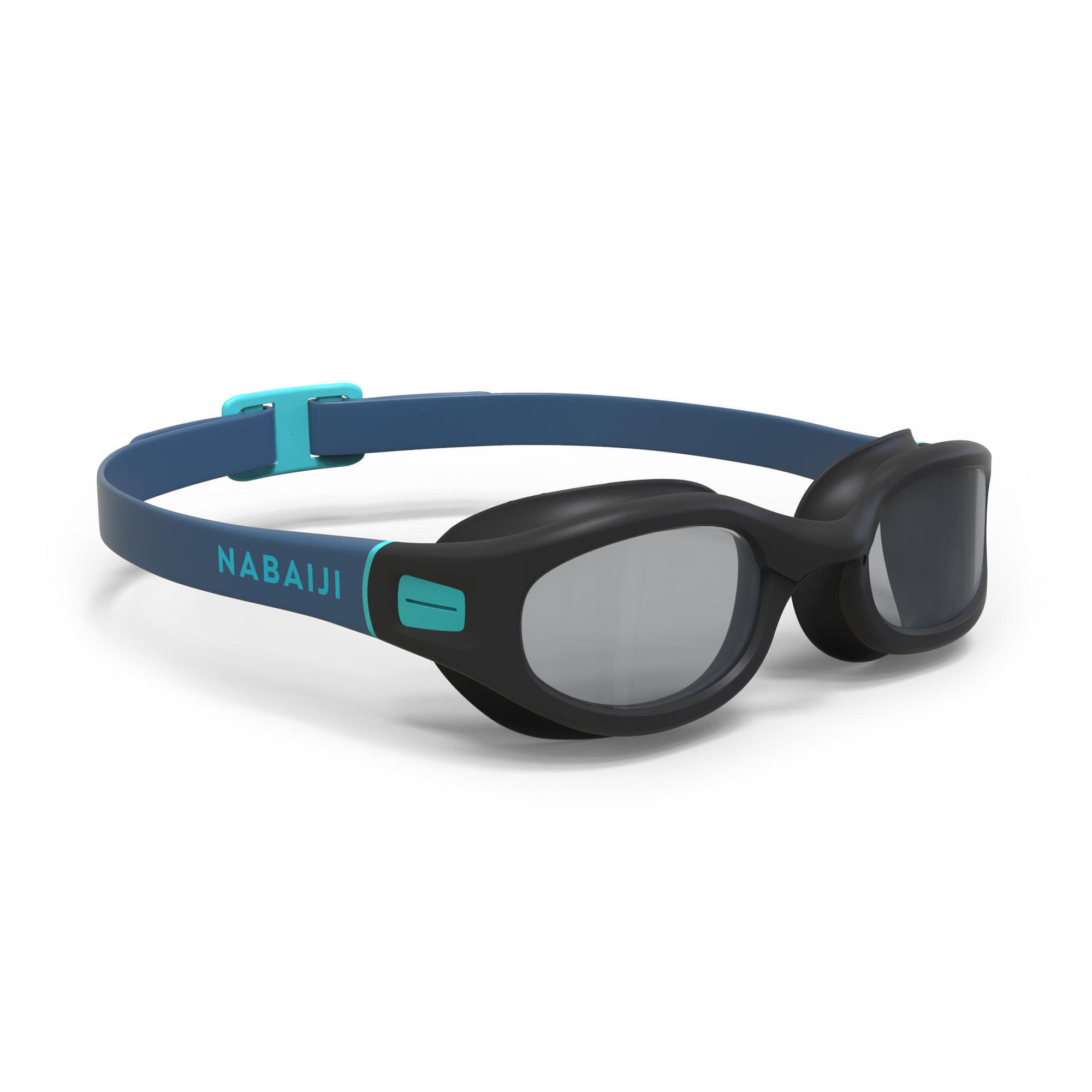 Lentes de natación negro azul talla L - SOFT cristales claros 3/5