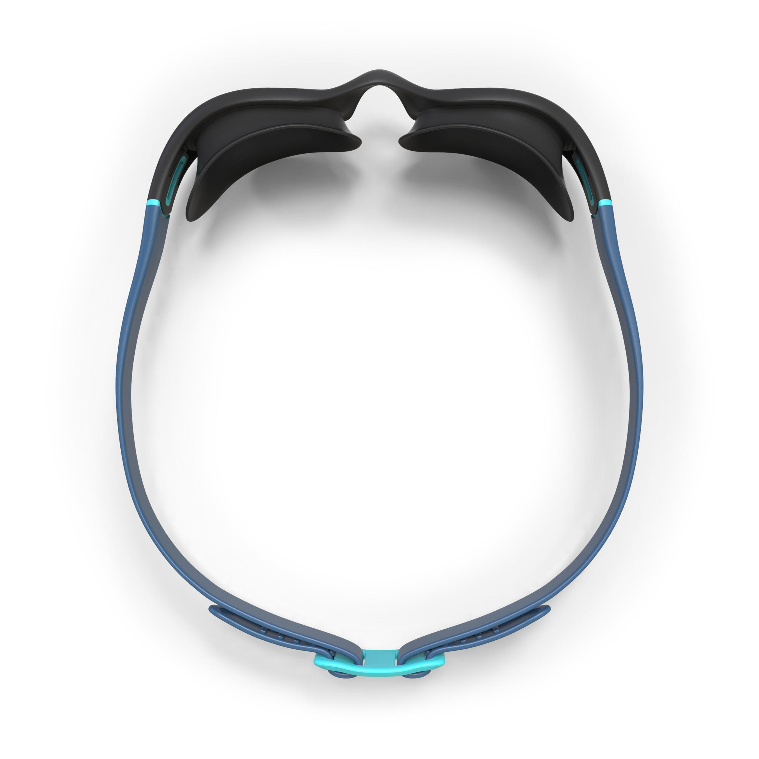 Adult Swimming Goggles Men Women UV Protection Soft 100 Tinted Lenses Black Blue