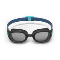 نظارة سباحة SOFT مقاس L - أسود أزرق بعدسات سوداء