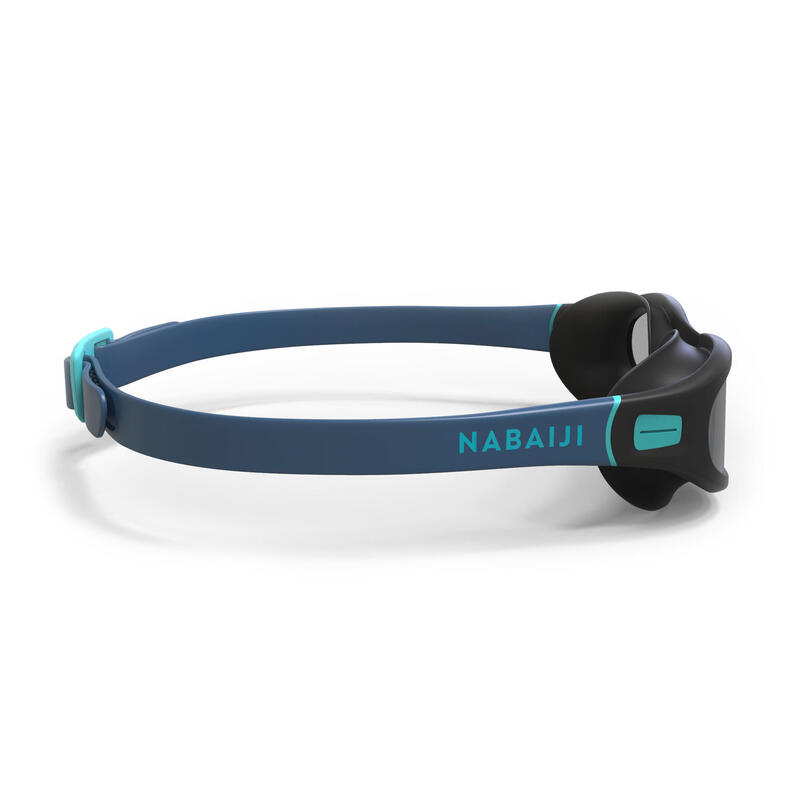 Schwimmbrille Soft - klare Gläser - grosse Grösse - schwarz bleu