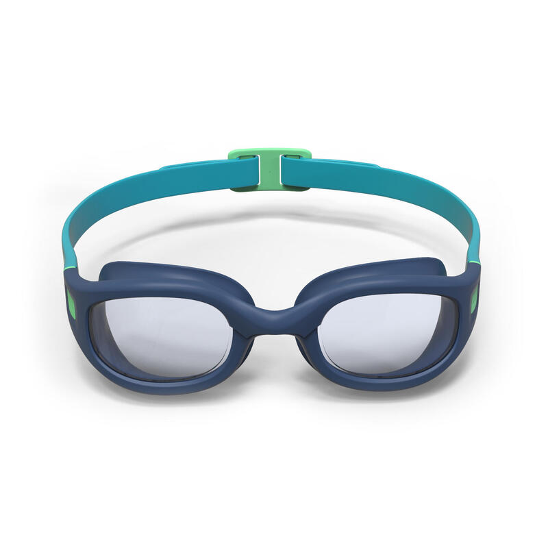 Zwembril 100 Soft maat L blauw groen heldere glazen
