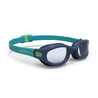Swimming Goggles Soft 100 Size L Clear Lenses Blue Green