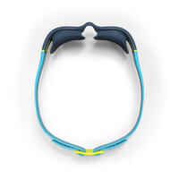 نظارات سباحة100 SOFT مقاسS - أزرق أصفر بعدسات شفافة