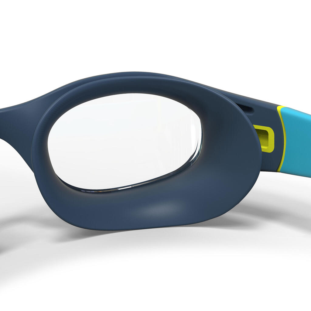 Lunettes De Natation SOFT - Verres Clairs - Petite Taille - Rose Turquoise