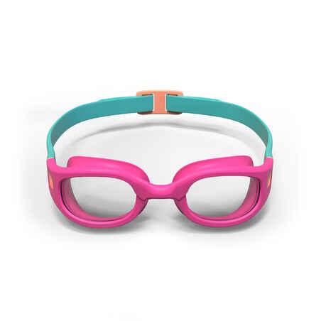 Swimming Goggles Soft 100 - Size S - Clear Lenses - Coral Pink