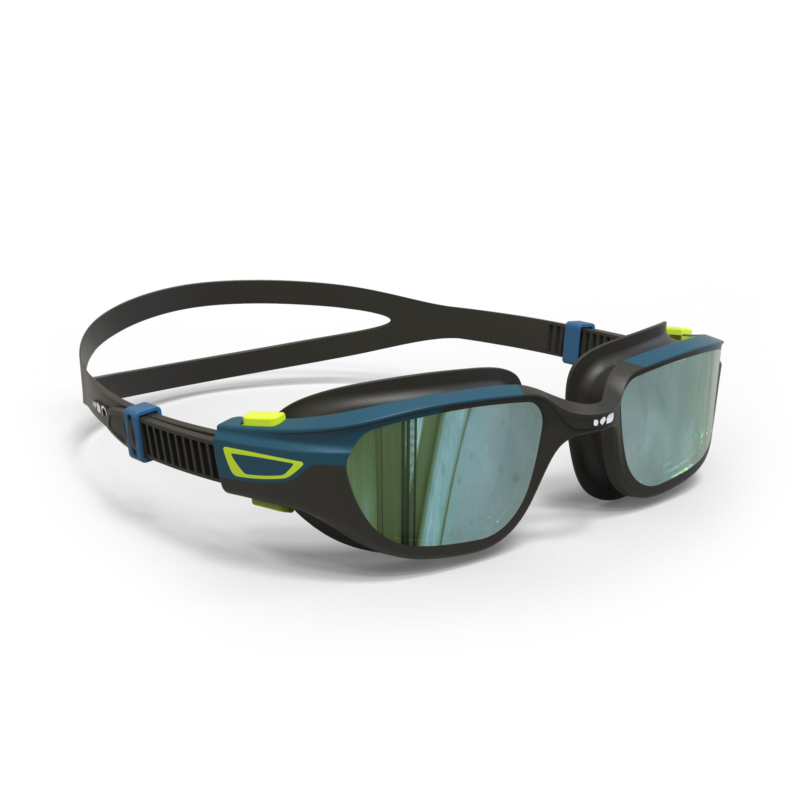 NABAIJI Swimming Goggles Mirrored Lenses SPIRIT Size L Black / Blue