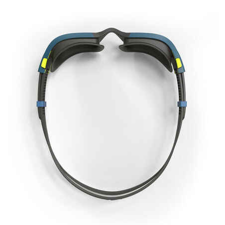 Peldbrilles ar spoguļpārklājuma lēcām, “Spirit”, L izmērs, baltas ar zilu