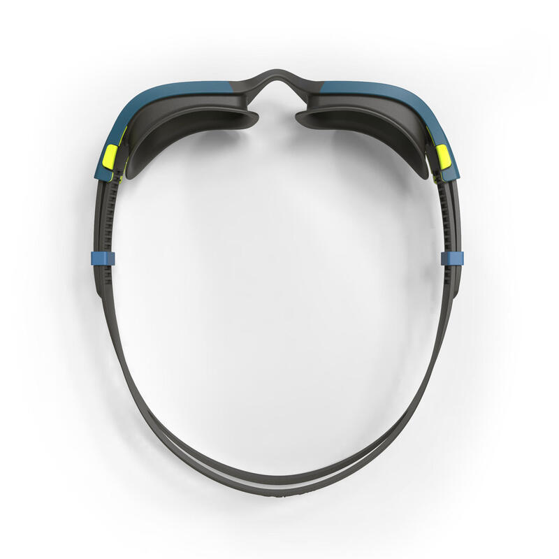 Zwembril met spiegelglazen SPIRIT maat L zwart/blauw