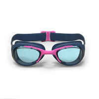 Swimming Goggles - Xbase Print L - Clear Lenses - Blue Navy Pink Gold