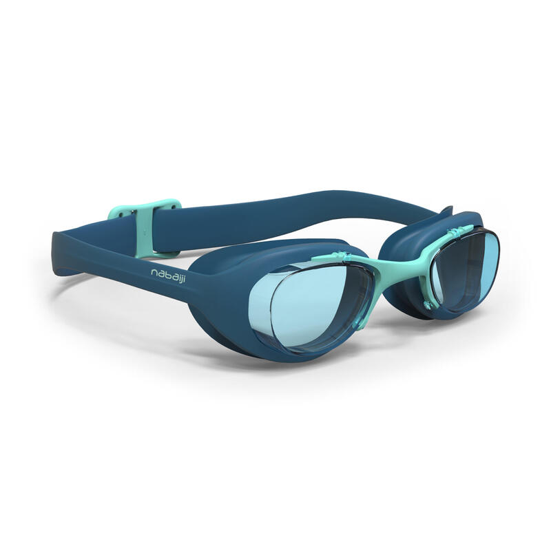 Zwembril XBase heldere glazen blauw maat L