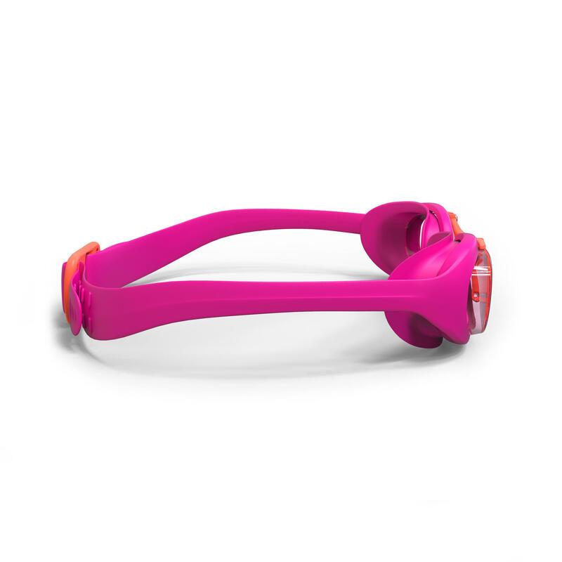 Schwimmbrille Kinder klar - XBase rosa/orange 