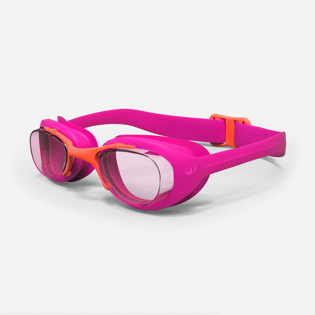 Lunettes de natation xbase - verres clairs - taille junior - bleu blanc