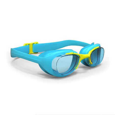 Plaukimo akiniai „Xbase“, S dydžio, skaidriais stiklais, mėlyni, geltoni