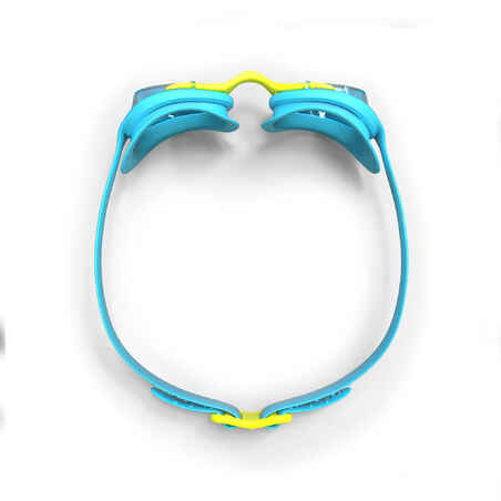 Plaukimo akiniai „Xbase“, S dydžio, skaidriais stiklais, mėlyni, geltoni