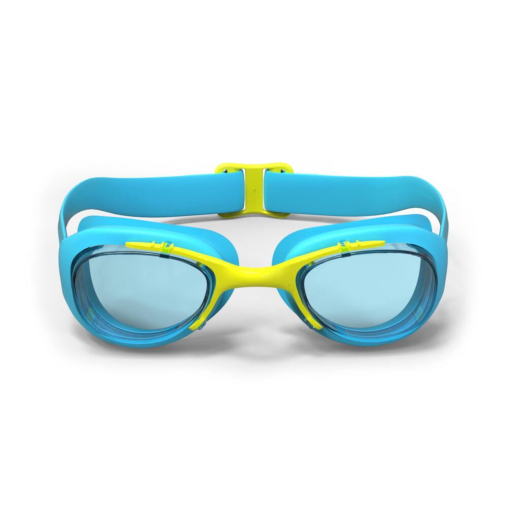 Goggles de natación con cristales claros azul y amarillo para niños Xbase