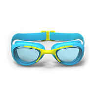 Swimming goggles XBASE - Clear lenses - Kids' size - Blue yellow