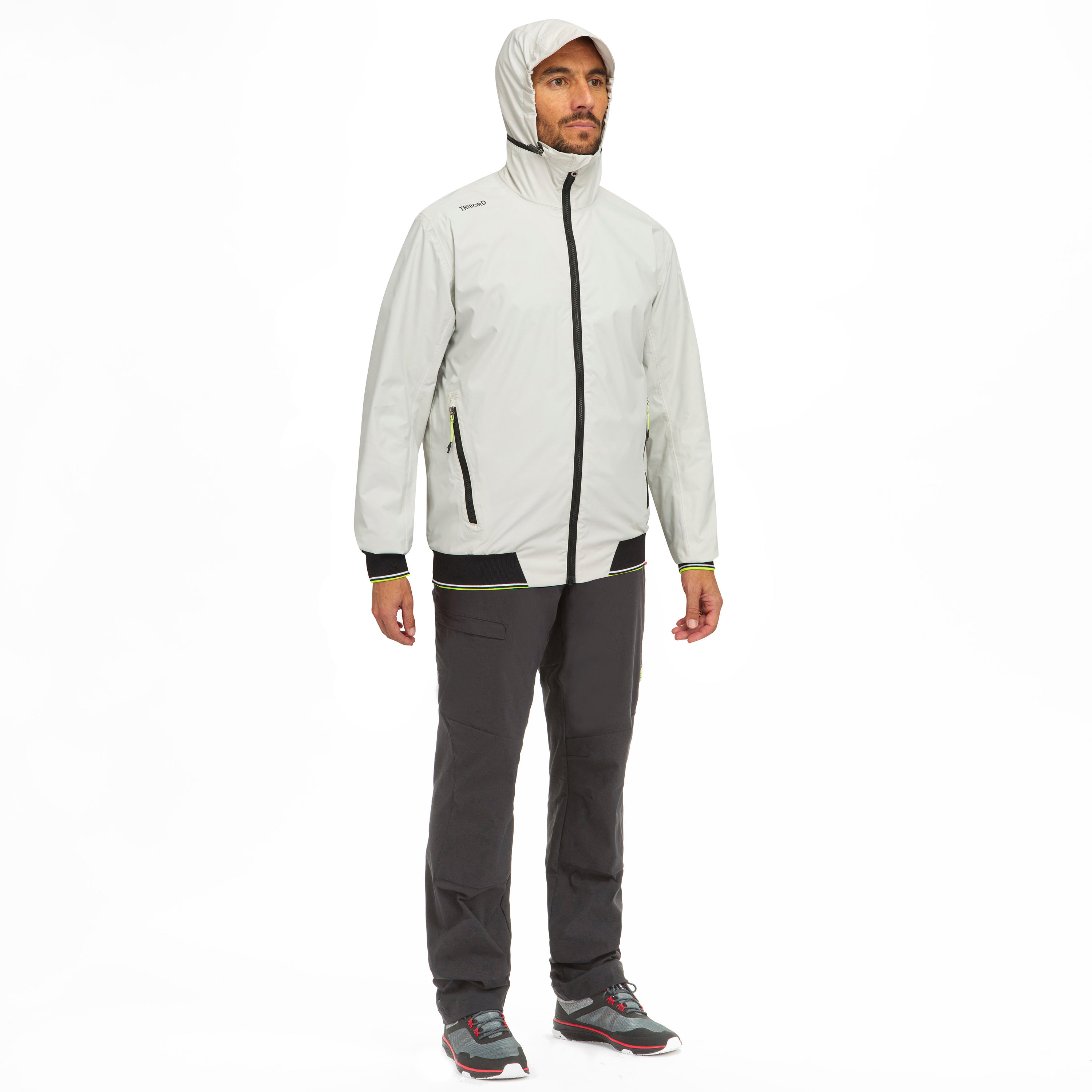 MEN'S SAILING YACHT RACING ANORAK RACE 100 - GREY 2/19