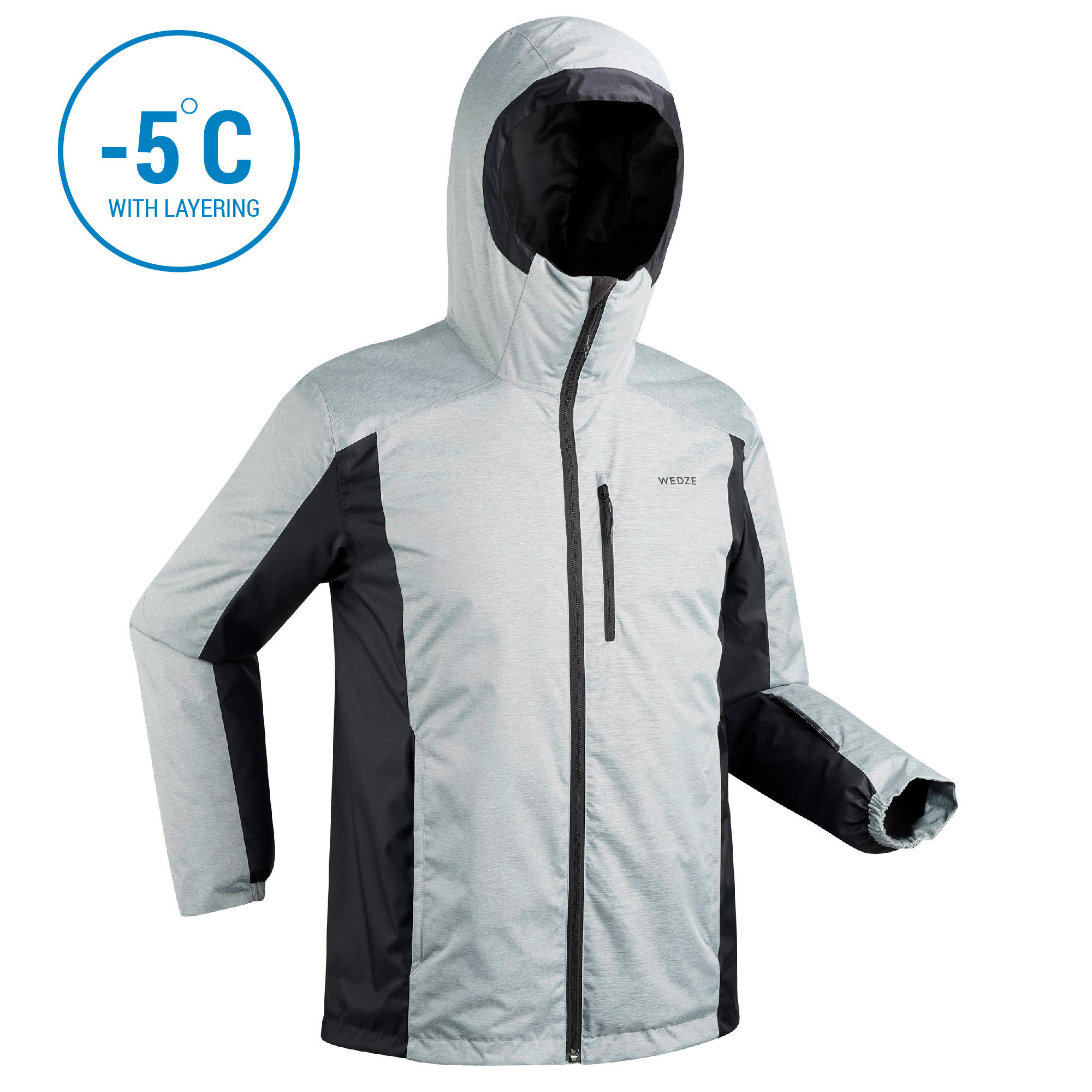 Second Life - Men's Ski Jacket 180 - grey and black - EXCELLENT 1/1