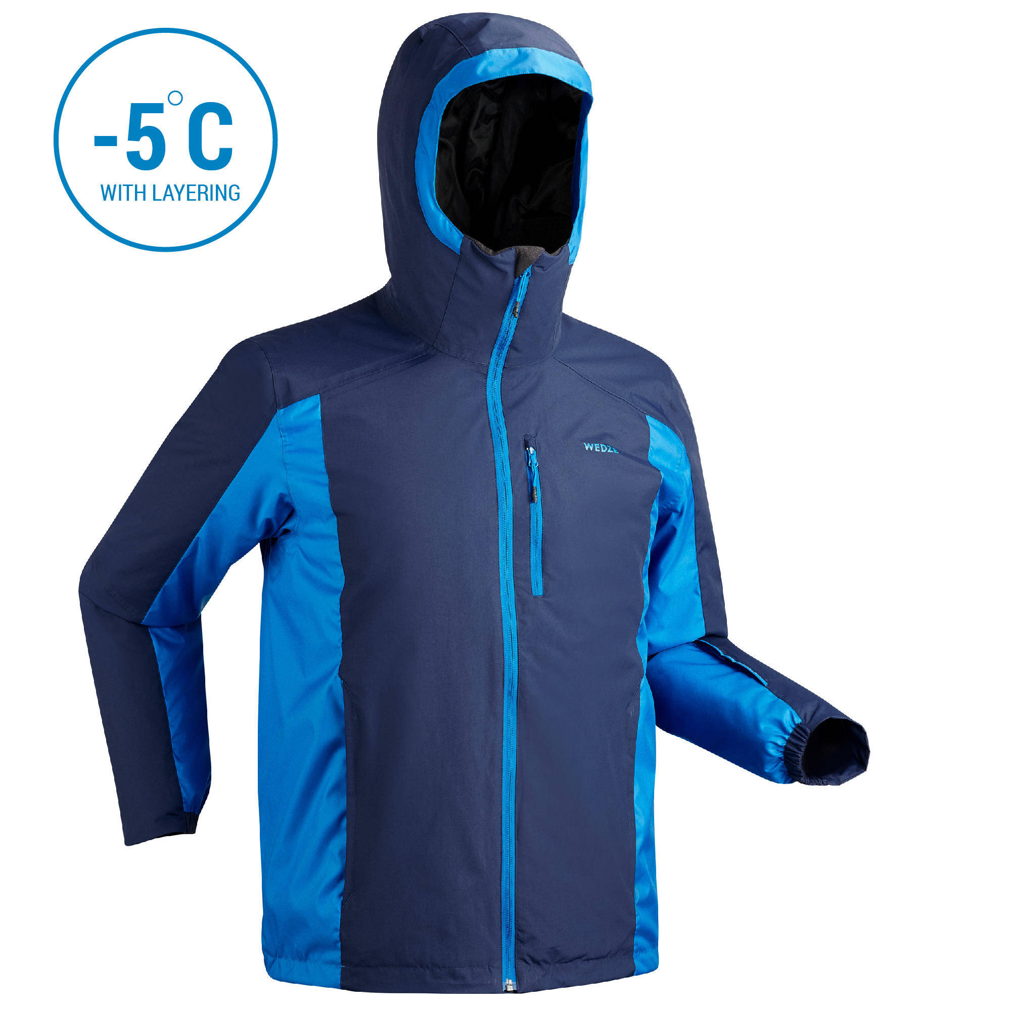 MEN'S SKI JACKET 180 - BLUE -  1
