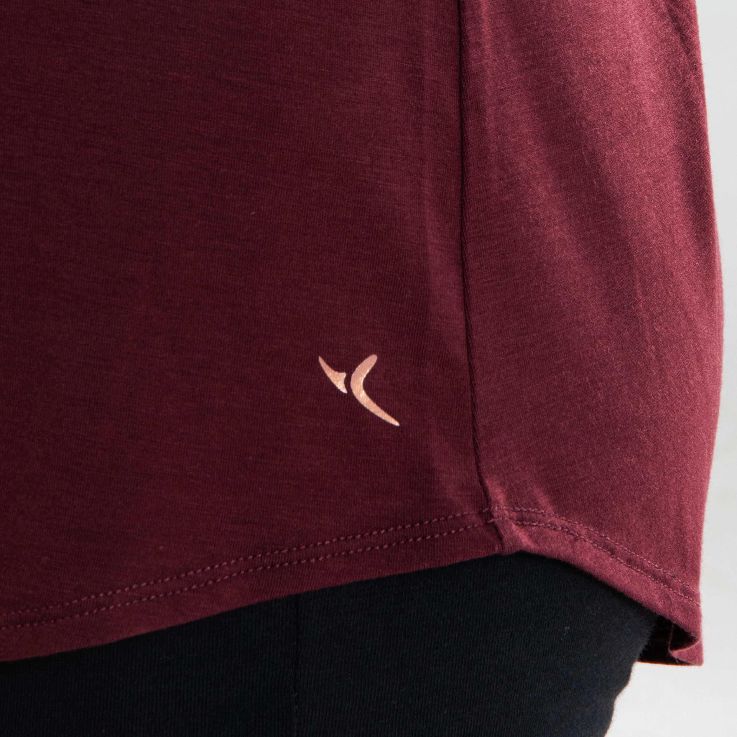Women's Loose Modern Dance Tank Top - Burgundy 9/14