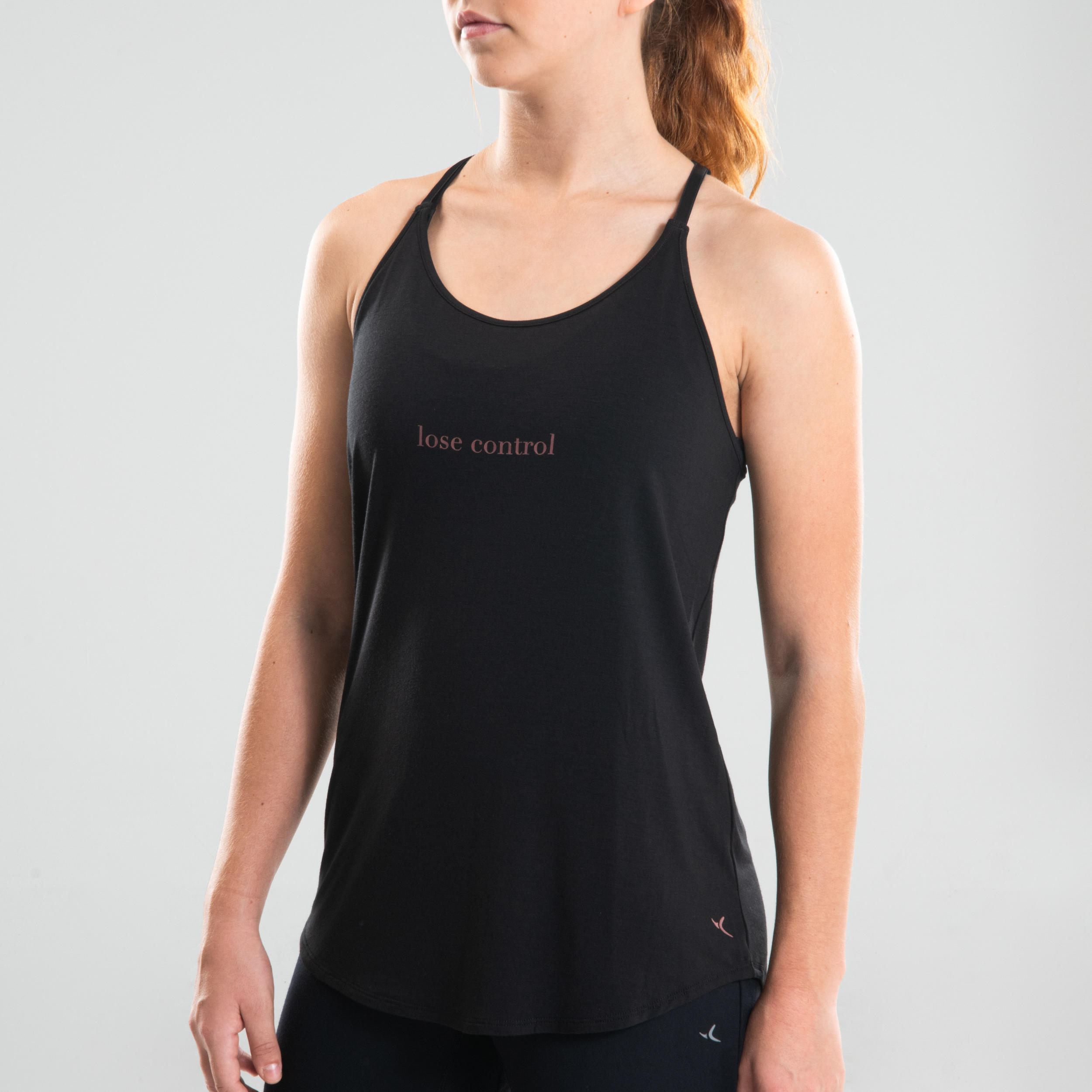 Women's Loose Modern Dance Tank Top - Black 7/14