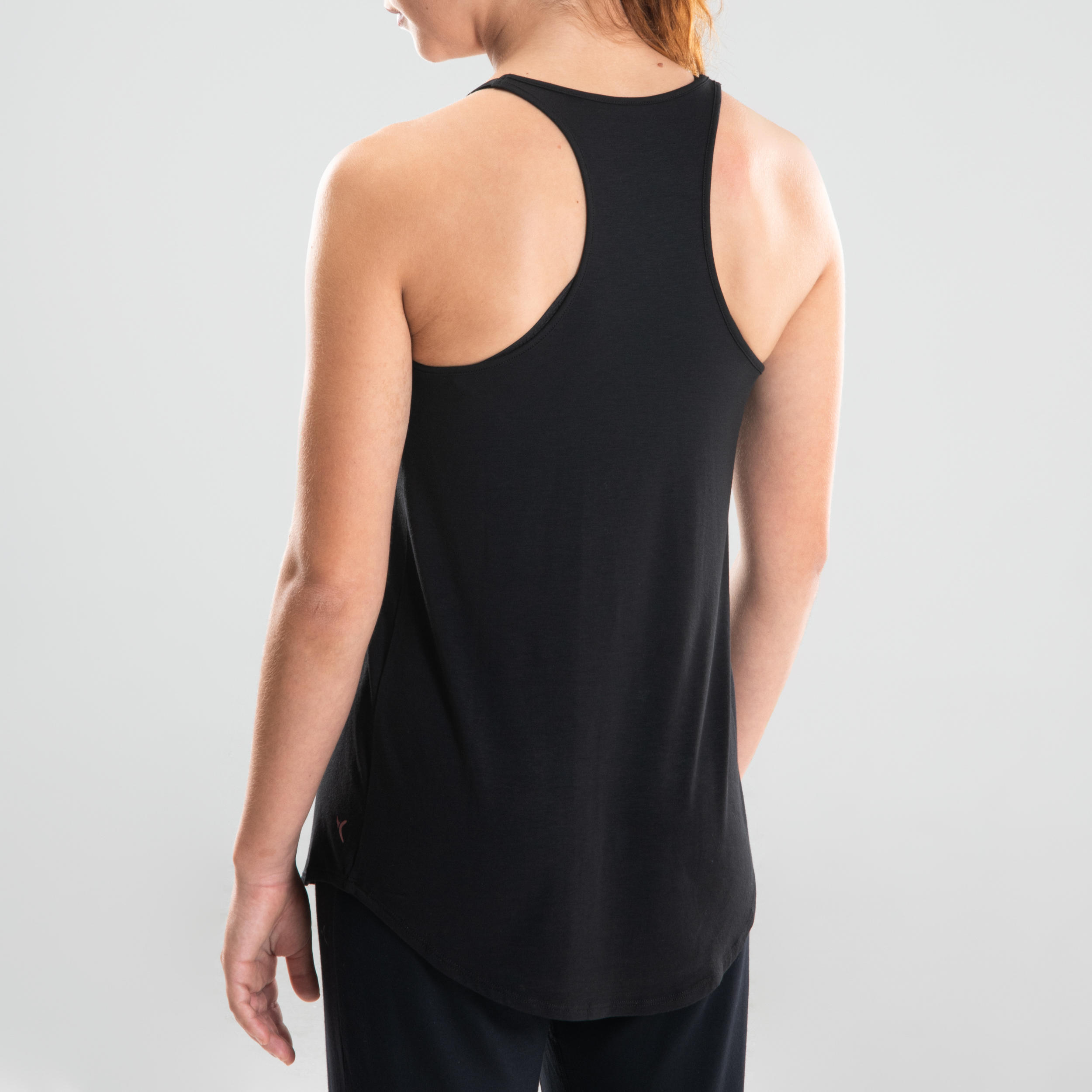 Women's Loose Modern Dance Tank Top - Black 8/14