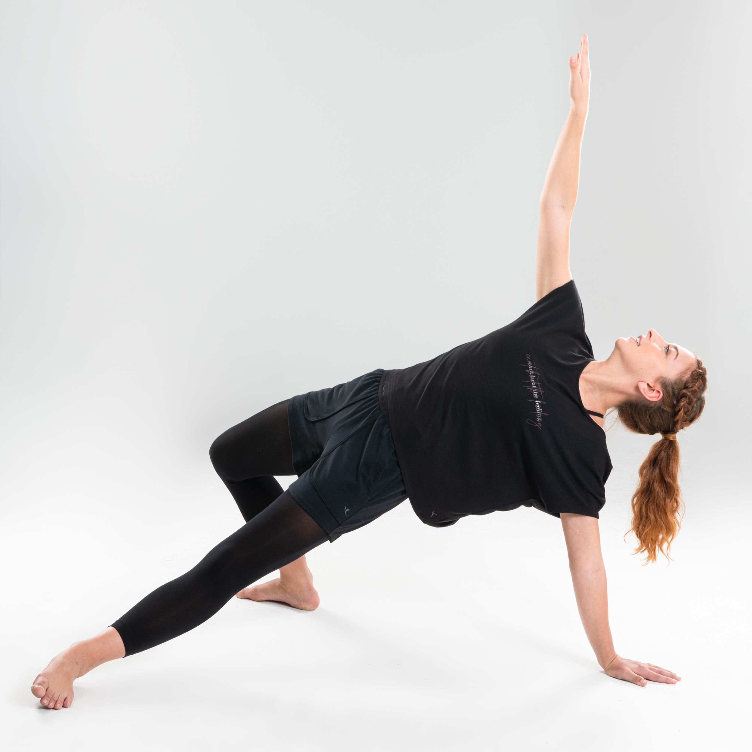 Women's Loose Modern Dance T-Shirt - Black 5/14