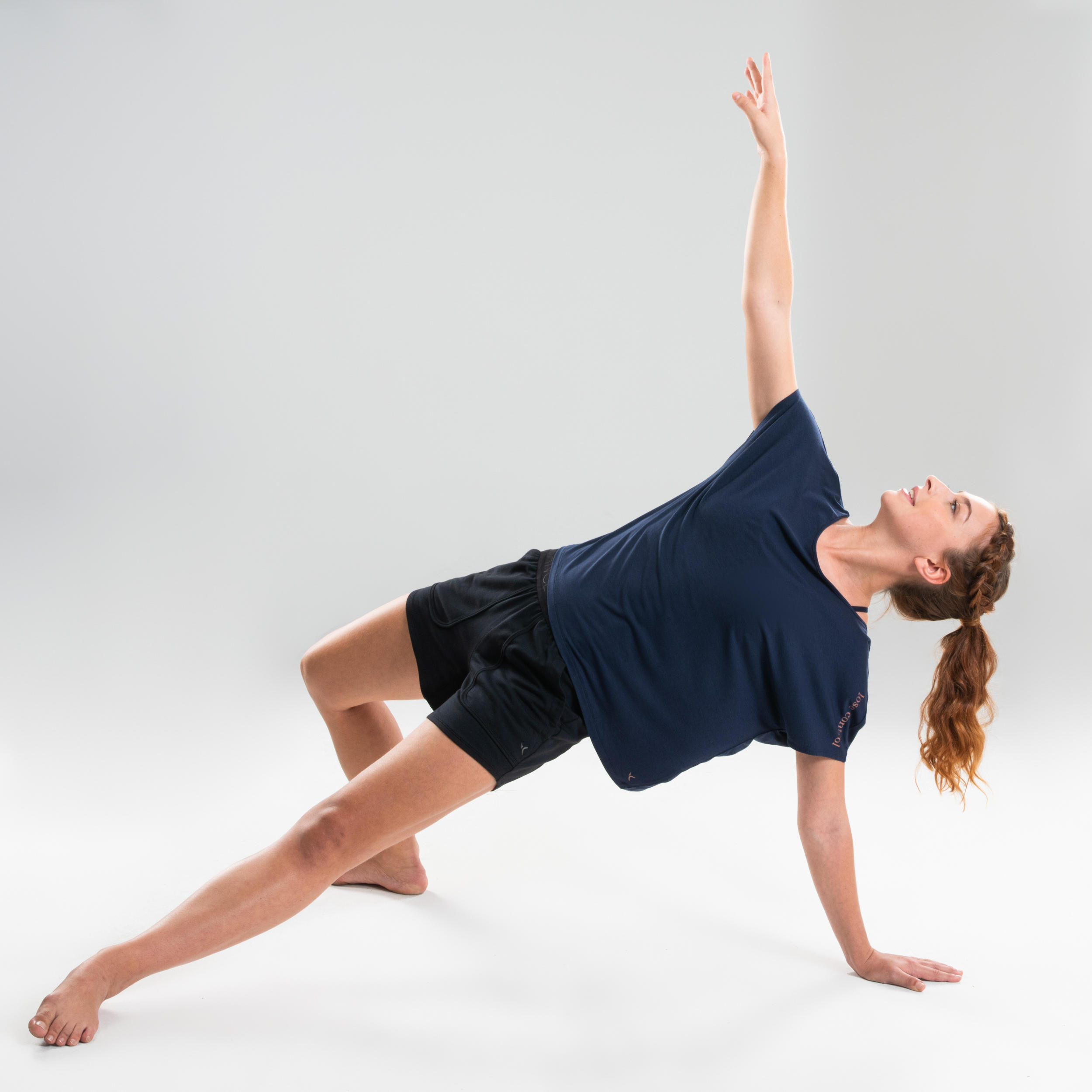Women's Loose Modern Dance T-Shirt - Navy Blue 7/13