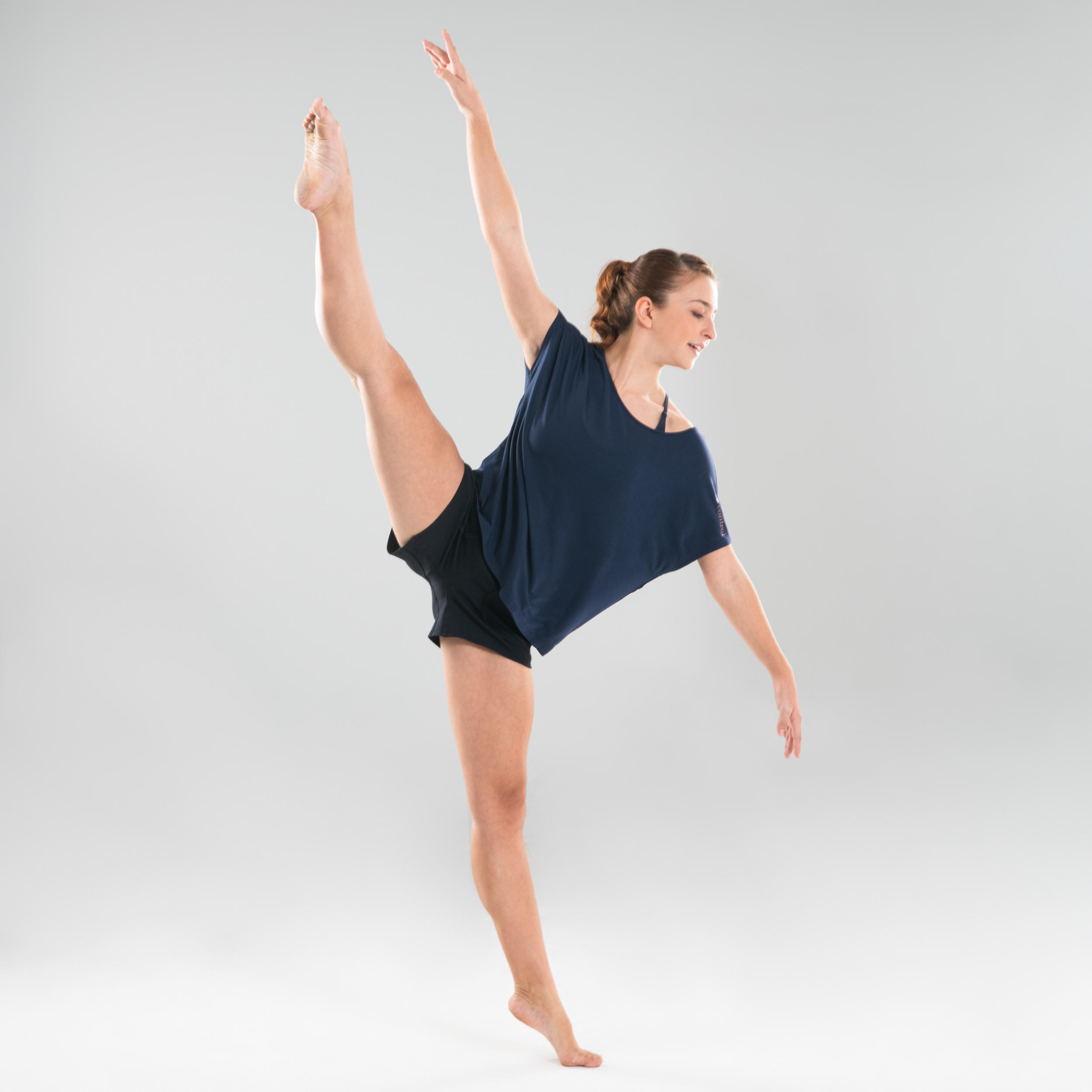 Women's Loose Modern Dance T-Shirt - Navy Blue 2/13
