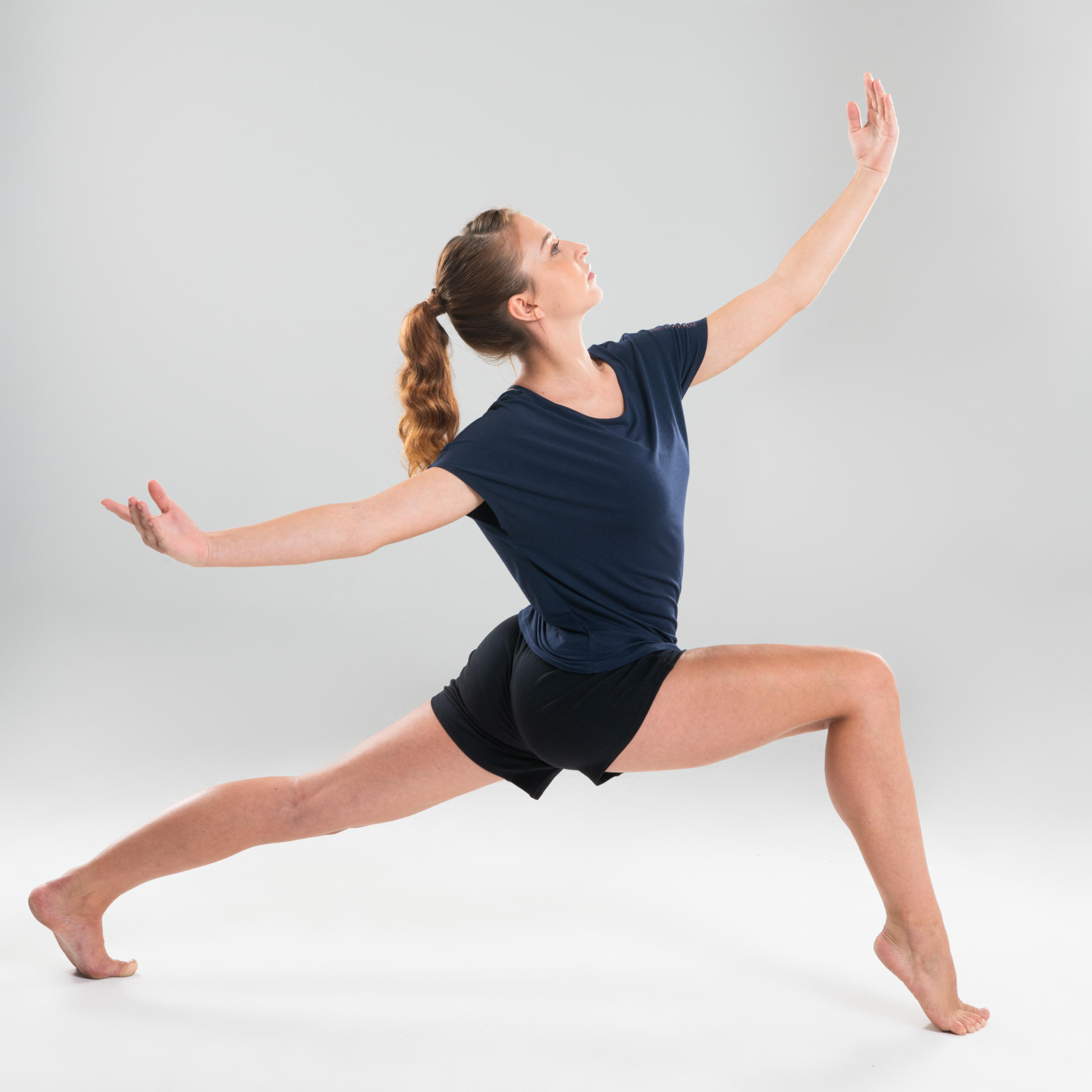 Women's Loose Modern Dance T-Shirt - Navy Blue 4/13