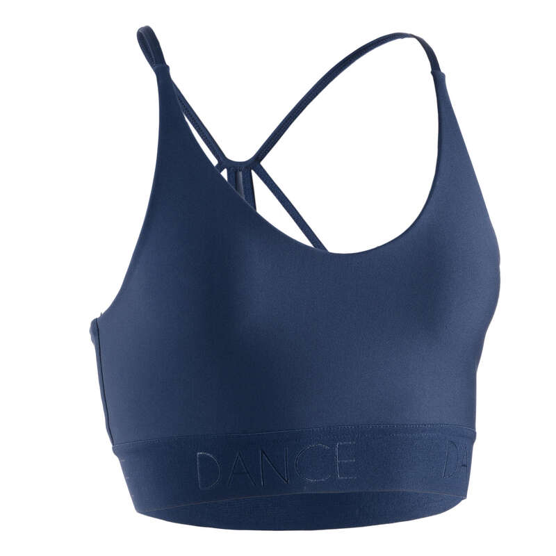 WOMEN MODERN JAZZ DANCE APPAREL, TOEPADS Street Dance and Urban Dance - Women's Modern Dance Bra DOMYOS - Sports