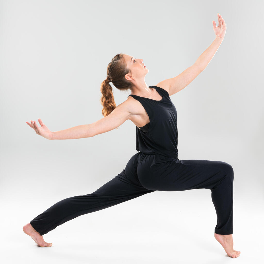 Women's Loose Modern Dance Jumpsuit - Black